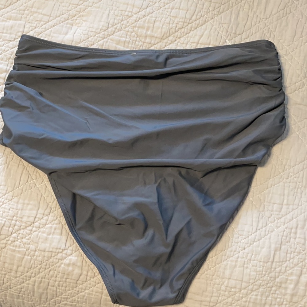 High Rise Rouched Bikini Bottom - Picture 5 of 9